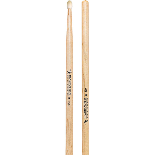 Headhunters Maple Classic 5A Nylon Tip Drum Sticks - 1 Pair