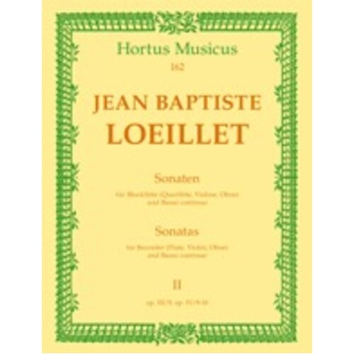 Sonatas Book 2 Op 3 No 9 Op 4 Nos 9-10 Tre Rec/Piano Book