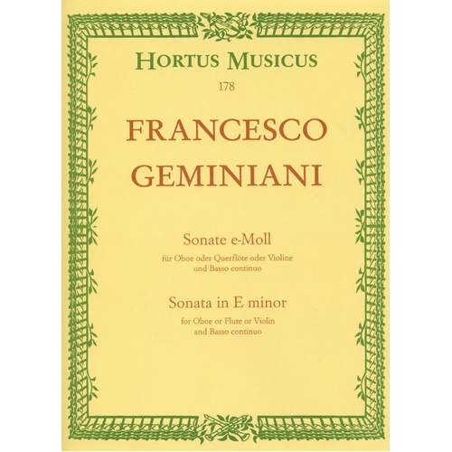 Geminiani - Sonata in E Minor for Oboe, Flute, Violin and Piano