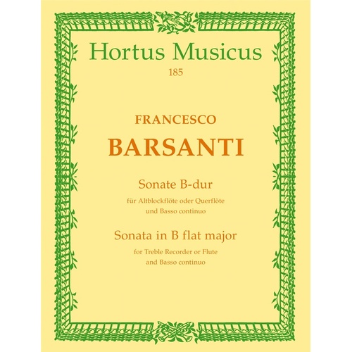 Sonata B Flat Tre/Piano Book