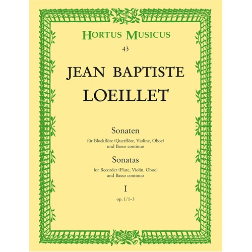 Sonatas BK 1 OP 1 No 1 A Minor No 2 D Minor No 3 G Recorder by Barenreiter