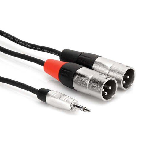 Hosa HMX Pro Series Stereo Breakout 3.5mm TRS to Dual XLR3M
