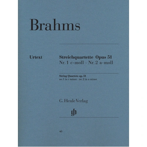 String Quartets Op 51 Nos 1-2 Score and Parts