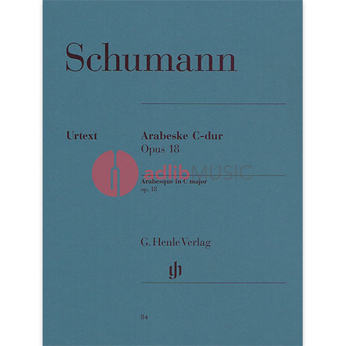 Arabesque in C Major Op. 18 Piano Solo Sheet Music by Robert Schumann - Henle Edition