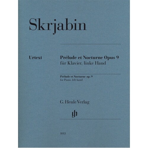 Prelude And Nocturne Op 9 For Left Hand (Softcover Book)