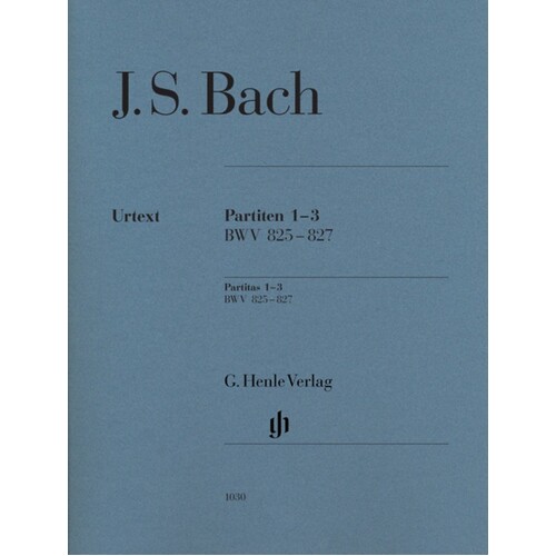 Partitas Book 1 Nos 1-3 Bwv 825-827 Without Finger (Softcover Book)