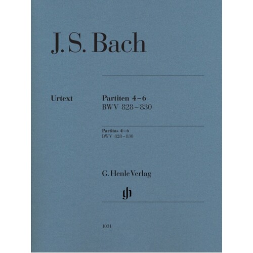 Partitas Book 2 Nos 4-6 Bwv 828-830 Without Finger (Softcover Book)
