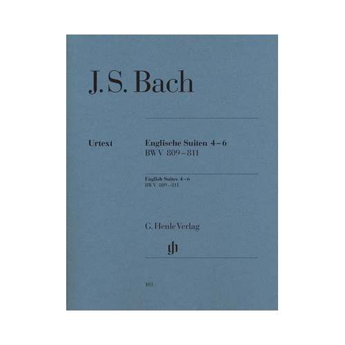 English Suites for Piano BWV 809-811 Urtext Edition by Rudolf Steglich