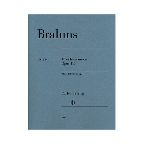 Brahms 3 Intermezzi Op 117 Piano Solo Sheet Music Henle HN1042