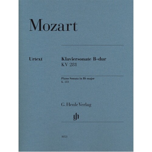 Sonata B Flat K 281 Piano Urtext (Softcover Book)