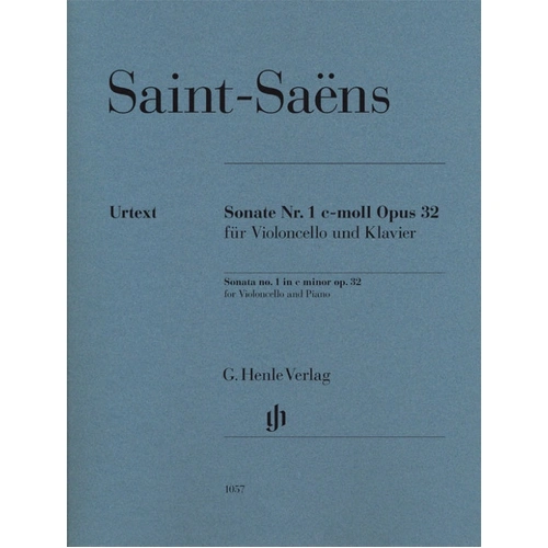 Saint-Saens Cello Sonata No 1 in C minor Op 32 for Cello and Piano Henle HN1057