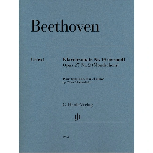 Beethoven Sonata Op. 27 No. 2 C Sharp Minor No. 14 (Moonlight) Piano Solo Urtext Edition 28 Pages
