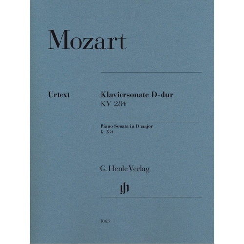 Mozart Sonata in D Major K. 284 for Piano - G. Henle Verlag, Piano Solo, 1 Page