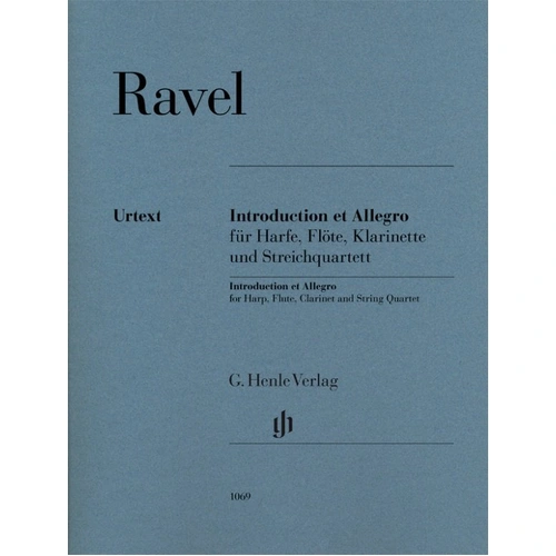 Ravel - Introduction et Allegro for Harp, Flute, Clarinet and String Quartet, 50 Pages, G. Henle Verlag
