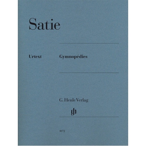 Satie - Gymnopédies Urtext Edition for Piano Solo by G. Henle Verlag, 16 Pages
