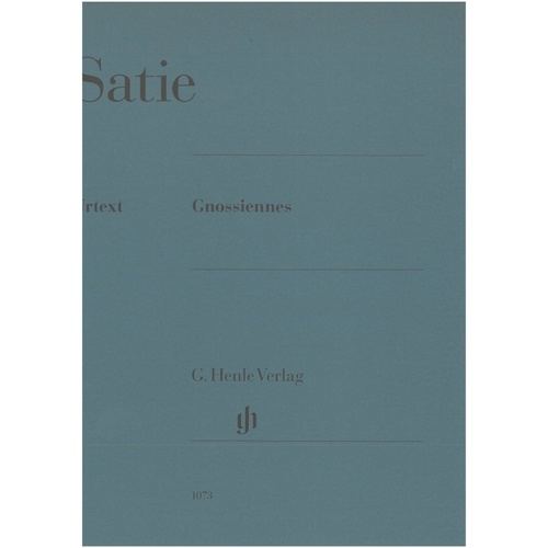 Satie - Gnossiennes Piano Urtext Edition by G. Henle Verlag, 28 Pages, Solo Piano