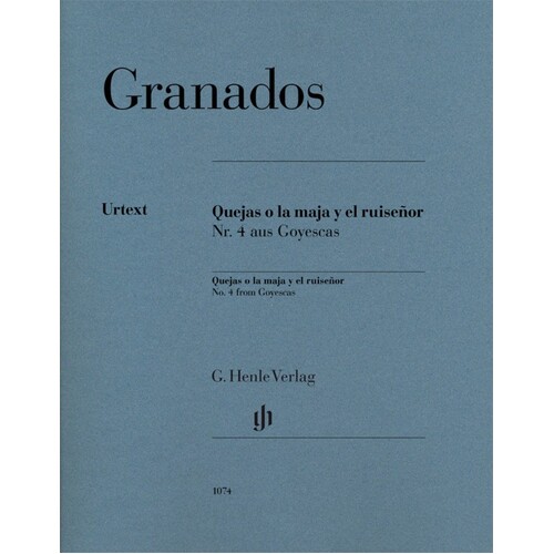 Granados - Quejas O La Maja Y El Ruisenor Piano (Softcover Book)