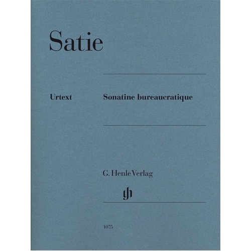 Satie - Sonatine Bureaucratique for Piano Solo by G. Henle Verlag, 1 Page
