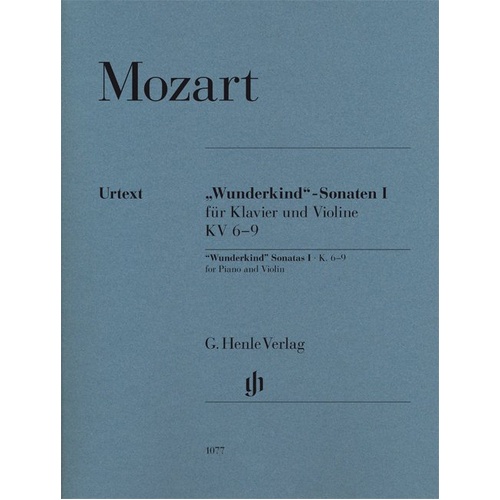 Wunderkind Sonatas I, K. 6-9 for Piano and Violin by Wolfgang Amadeus Mozart