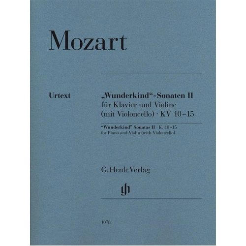Wunderkind Sonatas Vol. 2 K 10 - 15 for Violin and Piano by Wolfgang Amadeus Mozart, Published by G. Henle Verlag