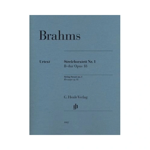 Brahms String Sextet No. 1 in B Flat Major Op. 18 Parts by G. Henle Verlag