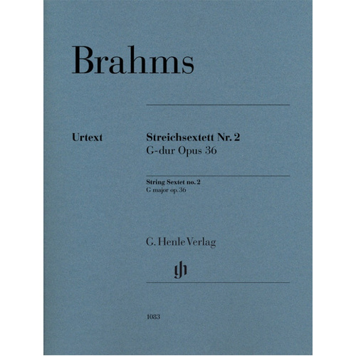 Brahms String Sextet No 2 in G Major Op 36 - Set of Parts