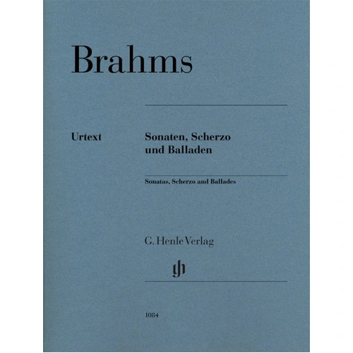 Brahms: Sonatas, Scherzo and Ballades - Piano Solo Urtext Edition by G. Henle Verlag, 160 Pages