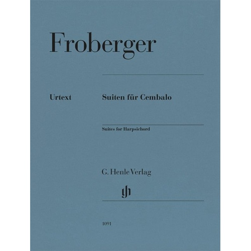 Froberger: Suites for Harpsichord - Urtext Edition for Piano Solo, 205 Pages, Published by G. Henle Verlag