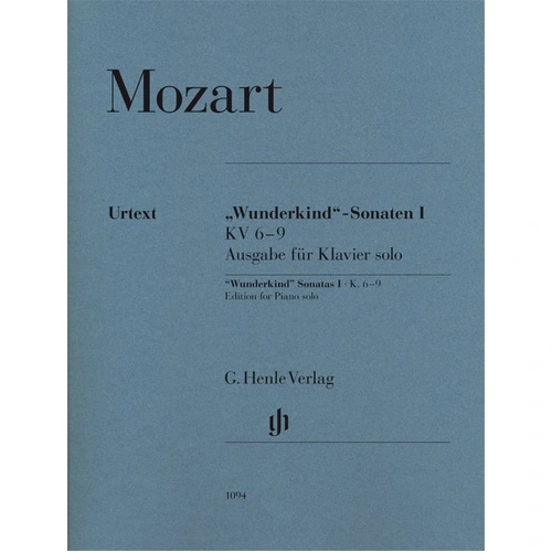 Wunderkind Sonatas BK 1 K 6-9 Urtext by Mozart for Piano Solo, G. Henle Verlag, 1 Page