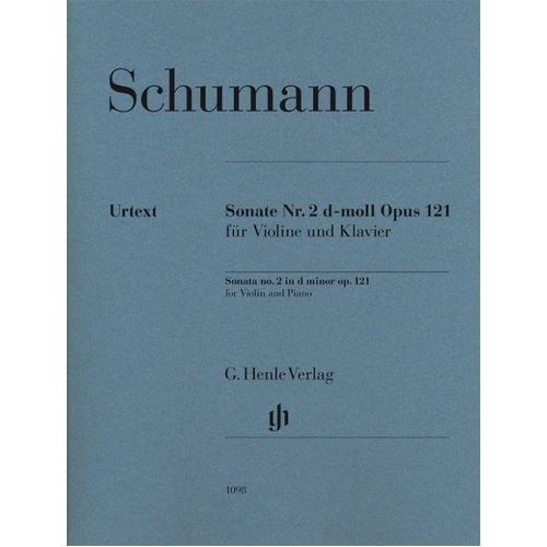 Schumann Violin Sonata No 2 in D Minor Op 121 for Violin and Piano Henle HN1098