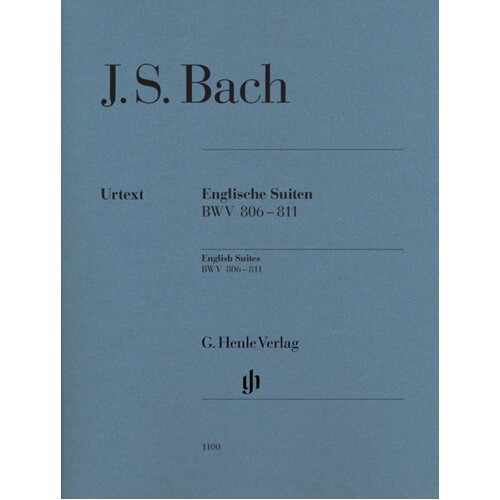 English Suites 6 Bwv 806-811 Without Fingering (Softcover Book)