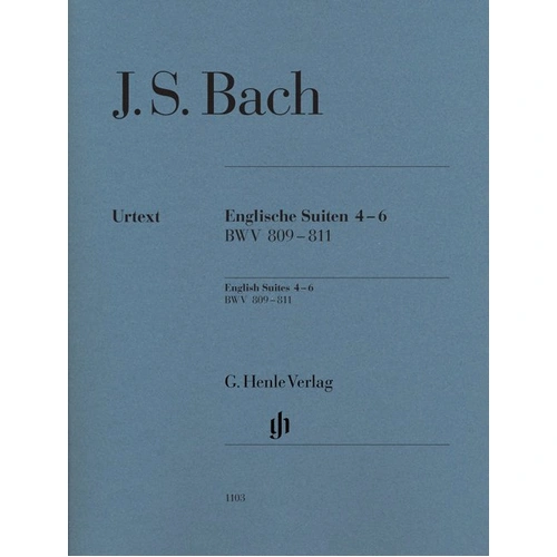English Suites 4-6 BWV 809-811 Piano Solo Without Fingering