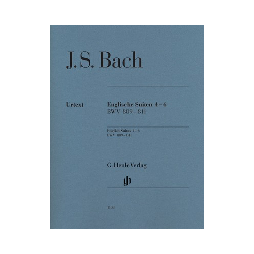 English Suites 4-6 BWV 809-811 Piano Sheet Music
