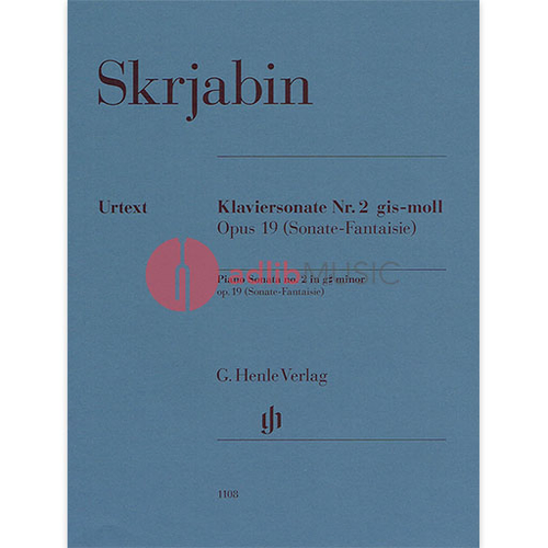 Scriabin - Piano Sonata No. 2 G# Minor Op. 19 Sonate Fantaisie - Henle HN1108