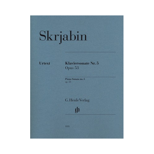 Piano Sonata No 5 Op 53 by Scriabin - Urtext Edition for Piano Solo