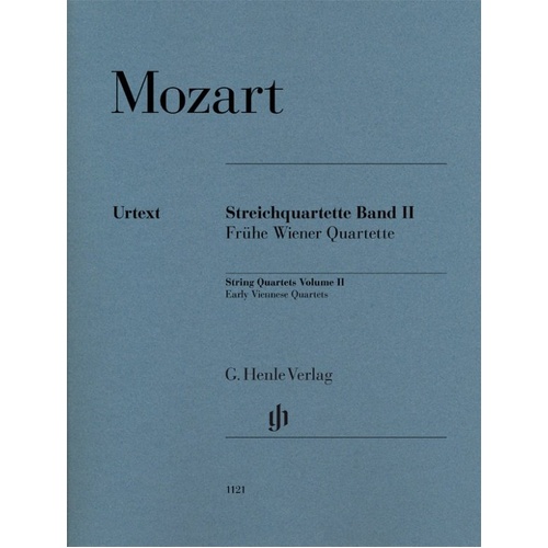 Mozart - String Quartets Vol 2: Early Viennese Quartets, Full Score & Parts, 132 Pages, G. Henle Verlag