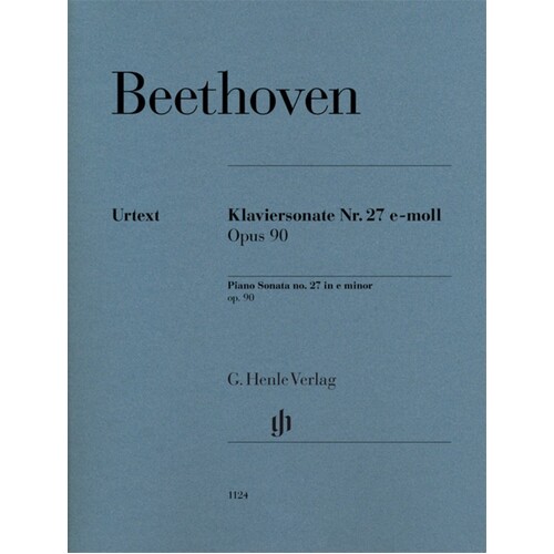 Beethoven - Piano Sonata No 27 E Minor Op 90 Urtext (Softcover Book)
