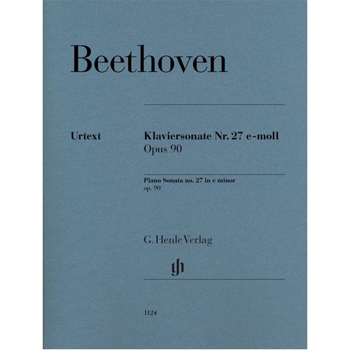 Beethoven Piano Sonata No. 27 in E Minor Op. 90 Urtext Edition by G. Henle Verlag