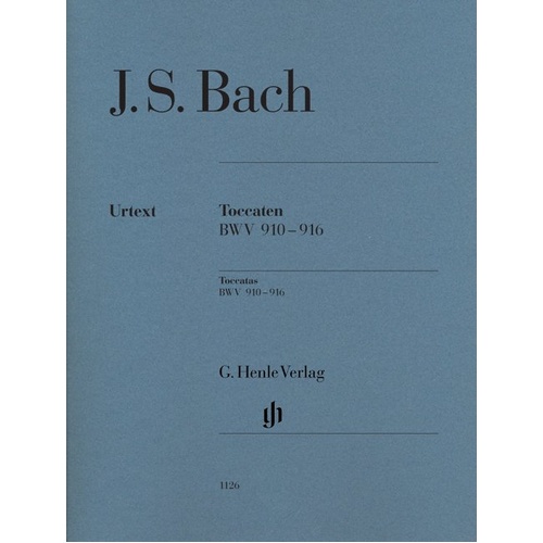 Bach: Toccatas BWV 910-916 Without Fingering for Piano Solo, 95 Pages, Publisher G. Henle Verlag