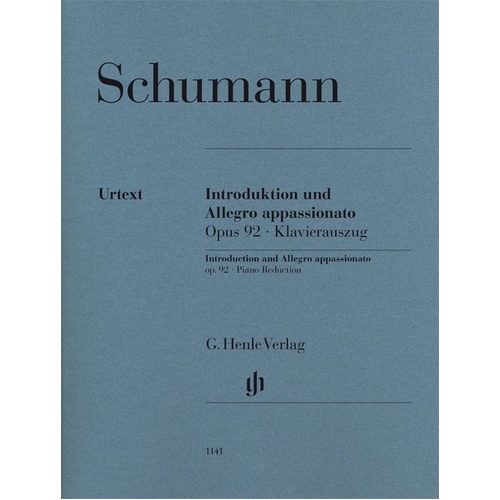 Introduction and Allegro Appassionato Op. 92 for Piano 2 Pianos 4 Hands by Robert Schumann G. Henle Verlag 44 Pages
