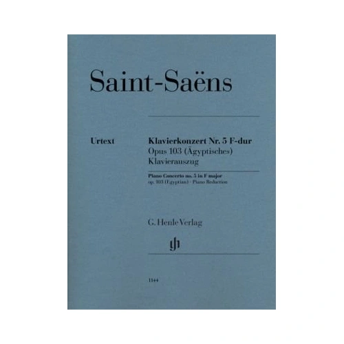 Saint-Saens Piano Concerto No. 5 in F Op. 103 (Egyptian) for 2 Pianos 4 Hands, G. Henle Verlag, 90 Pages