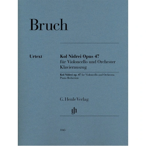 Bruch - Kol Nidrei Op. 47 for Cello/Piano, Urtext Edition, 18 Pages, G. Henle Verlag