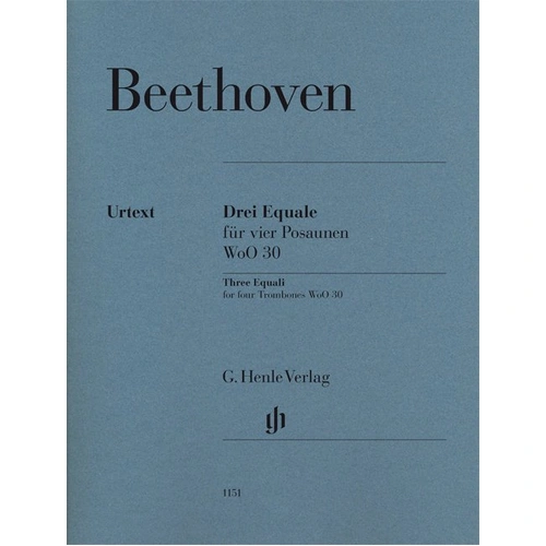 Equali for 4 Trombones by Beethoven - Urtext Edition, Score & Parts, G. Henle Verlag