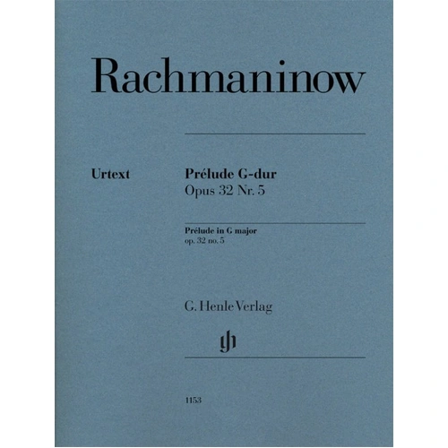 Rachmaninoff Prelude G Major Op. 32 No. 5 Piano Sheet Music by G. Henle Verlag