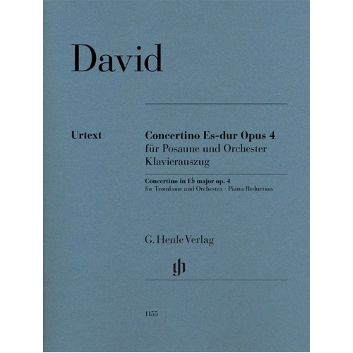 David - Concertino in E Flat Major Op. 4 for Trombone and Piano Urtext Edition