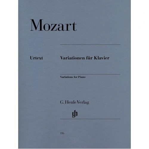 Mozart - Variations for Piano Complete Urtext by G. Henle Verlag, 157 Pages, Piano Solo
