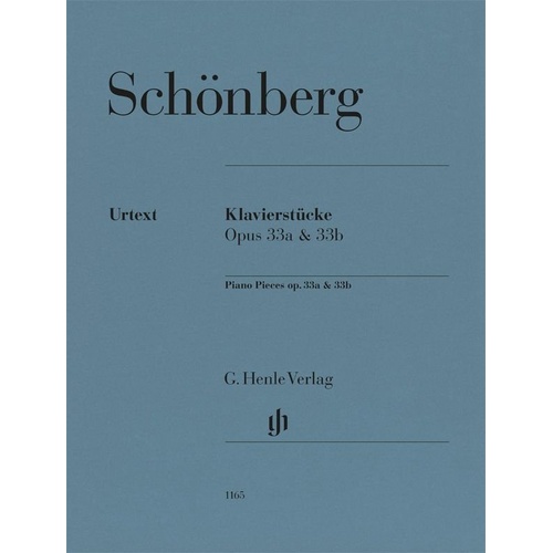 Schoenberg Piano Pieces Op. 33a & 33b, G. Henle Verlag, Piano Solo, 26 Pages