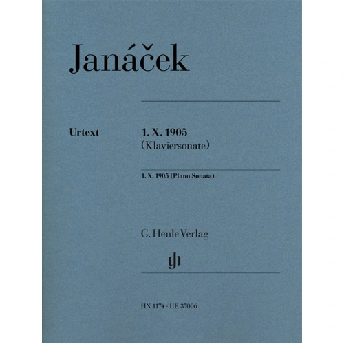 Leos Janacek - 1.X.1905 Piano Sonata, Urtext Edition by G. Henle Verlag, 20 Pages, Piano Solo