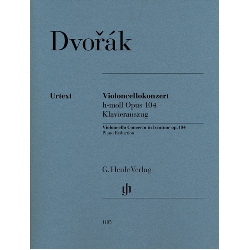 Dvorak Concerto in B Minor Op. 104 for Cello and Piano, G. Henle Verlag, 102 Pages