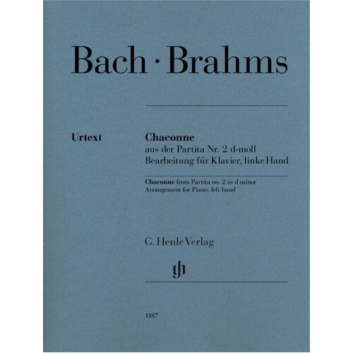 Chaconne From Partita No 2 D Minor Piano Left Hand (Softcover Book)
